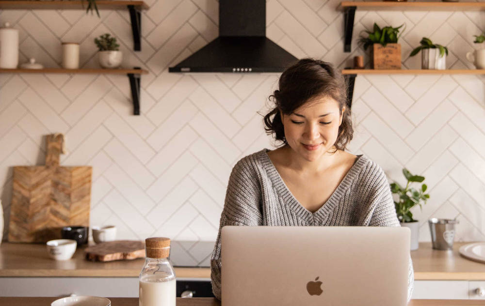 Woman with laptop